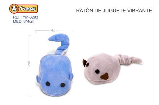 [YM6293] Ratón de juguete vibrante 6x4cm para gatos