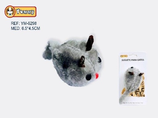 [YM6298] Ratón de peluche vibrador para gato 6.5x4.5cm