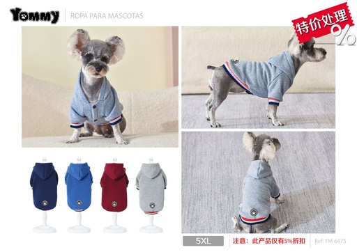 [YM6475] Sudadera rayas para perro 5XL - Ropa para mascotas