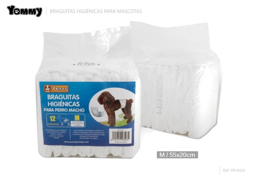 [YM6503] Braguitas higiénicas para perro macho talla M para mascotas