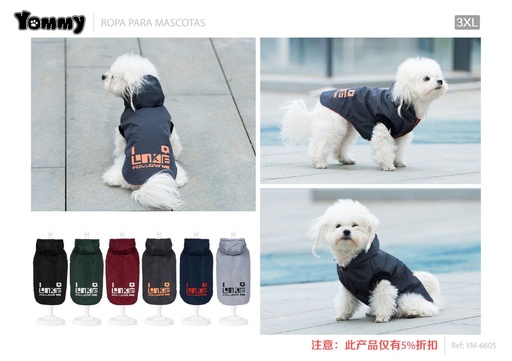 [YM6605] Ropa impermeable para perros 3XL para proteger de la lluvia