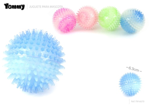 [YM6670] Juguete TPR bola 6.3CM - Juguetes para mascotas 