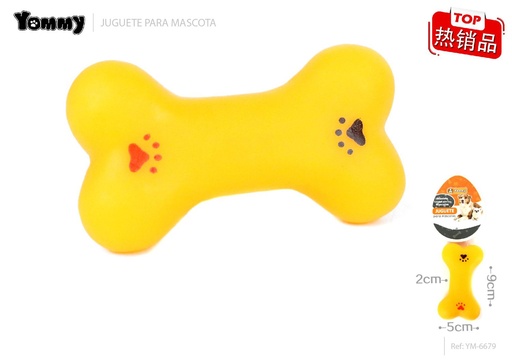 [YM6679] Juguete de goma para mascotas 9x5x2 cm - Juguete resistente y divertido
