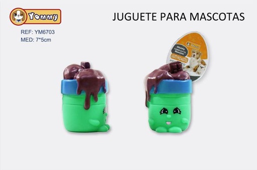 [YM6703] Juguete para mascotas de goma 7x5cm resistente