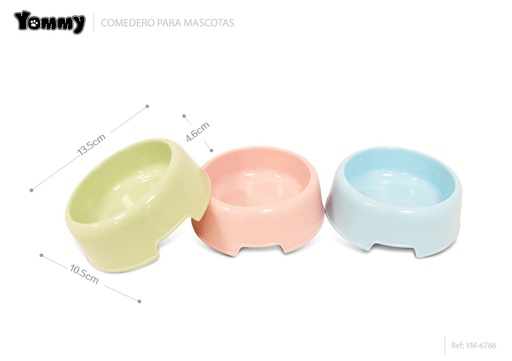 [YM6786] Comedero para mascotas 13.5 x 10.5 x 4.6 cm - Plato de plástico