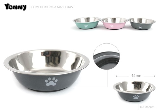 [YM6828] Comedero antideslizante para mascotas 14 cm - Accesorios para mascotas