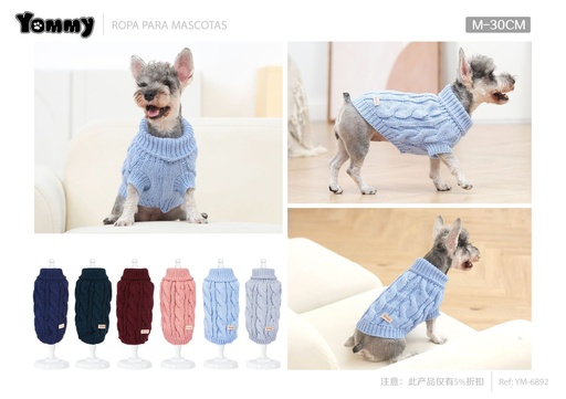 [YM6892] Jersey para mascotas M 30cm para perros