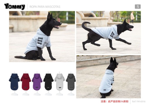 [YM6916] Sudadera con capucha para mascotas S - Ropa para animales