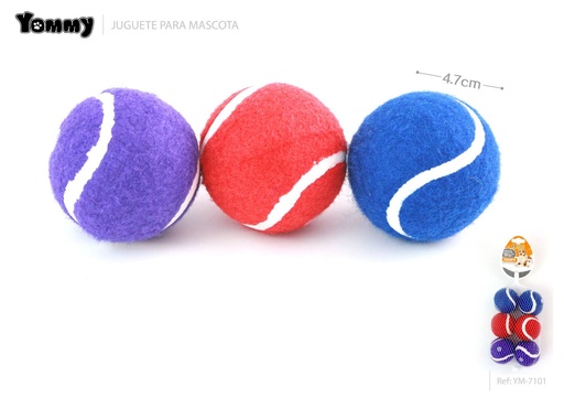 [YM7101] Juguete de bolas 4.7cm pack de 6 para mascotas