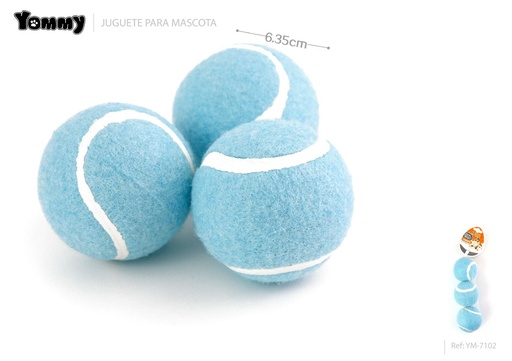 [YM7102] Juguete de pelotas de 6.5 cm (3 piezas) - Juguetes para mascotas