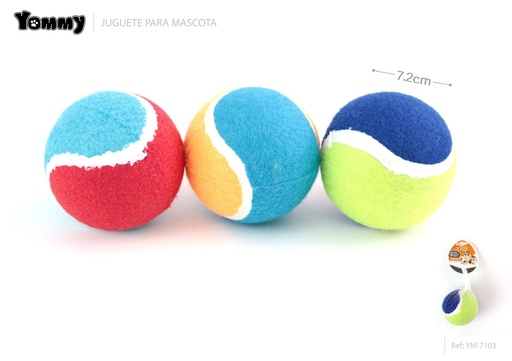 [YM7103] Bola de tenis A clasificada de 7.2 cm (unidad) - Juguetes para mascotas