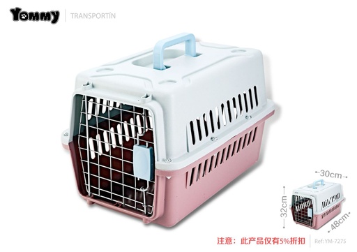 [YM7275] Transportín para mascotas 48x32x30cm rosa YM7275