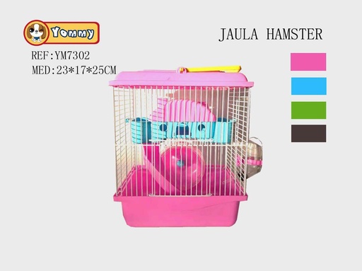 [YM7302] Jaula para hámster 23*17*25cm con accesorios