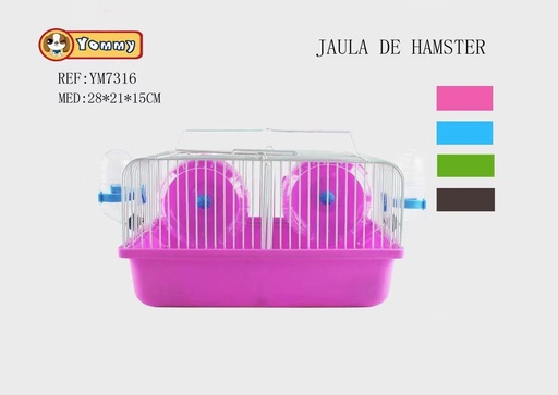 [YM7316] Jaula para hámster 28x21x15cm para mascotas