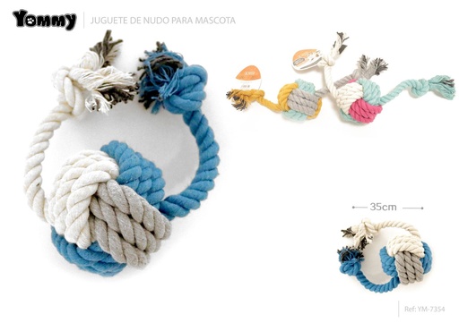[YM7354] Juguete de cuerda de colores 35 cm - Juguetes para mascotas