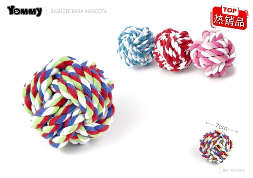 [YM7372] Juguete de Cuerda Bola 7CM - Accesorios para mascotas