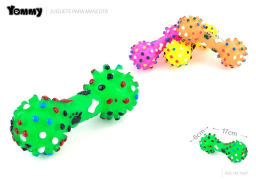 [YM7607] Juguete de mancuerna para mascotas 17x6 cm - Juguetes de goma
