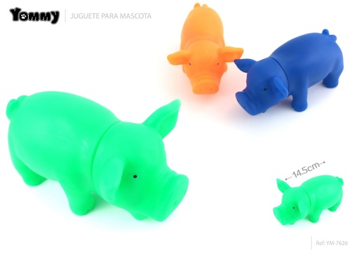[YM7626] Juguete de mascotas cerdo pequeño 14.5cm - Juguete para mascotas