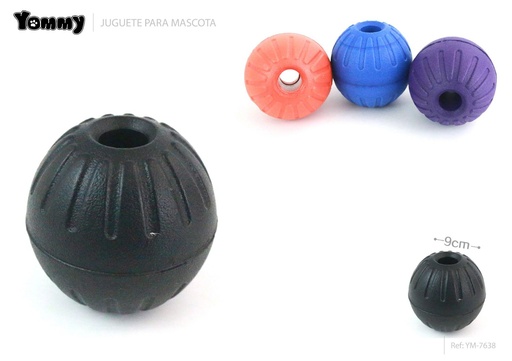 [YM7638] Juguete para mascotas bola EVA 9cm resistente y seguro