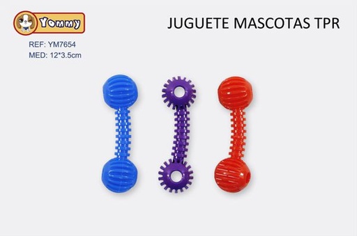 [YM7654] Juguete TPR para mascotas 12x3.5cm, juguete