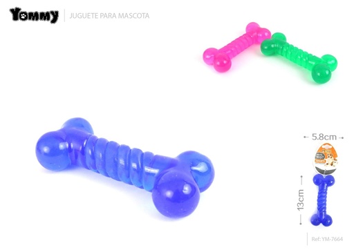 [YM7664] Juguete para mascotas de TPR 13x5.8cm para perros