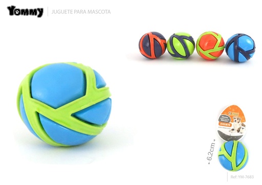 [YM7683] Juguete para mascotas TPR en forma de bola de 6.2cm