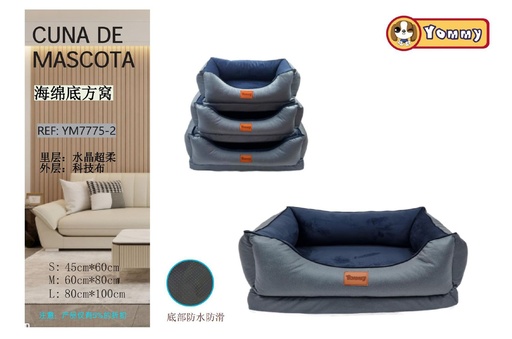 [YM7775-2] Cuna de perro gris 3 piezas - Accesorios para mascotas y confort canino