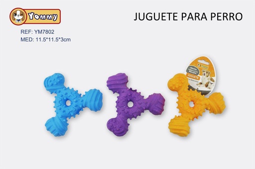 [YM7802] Juguete de TPR en forma de triángulo 11.5x11.5x3 cm - Juguetes para mascotas