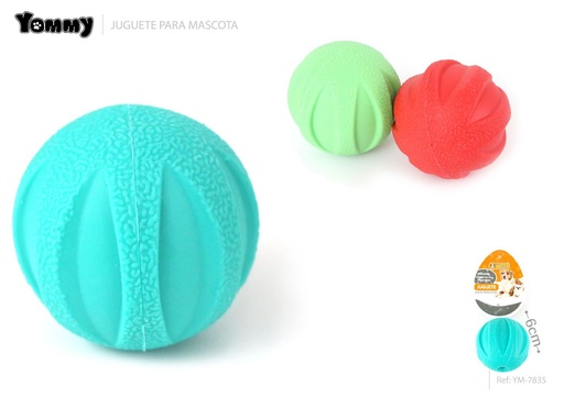 [YM7835] Juguete TPR pelota curva (6 cm) - Juguetes para mascotas