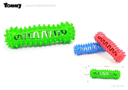 [YM7841] Juguete de goma palo 14x4.5x4.5cm para mascotas
