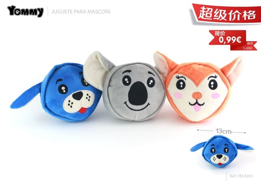 [YM8201] Juguete de peluche en forma de animales dia 13cm para mascotas