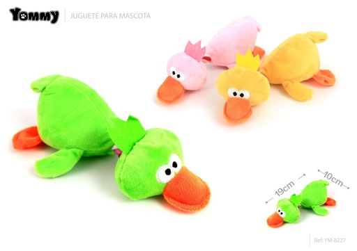 [YM8227] Juguete de peluche para mascotas en forma de pato 19x10cm