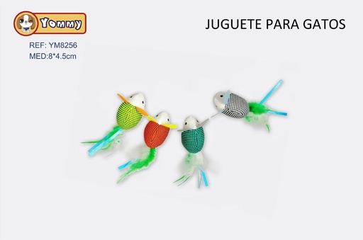 [YM8256] Juguete de mascotas ratón 8x4.5cm para gatos