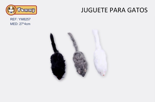 [YM8257] Juguete para mascotas ratón grande 27x4cm