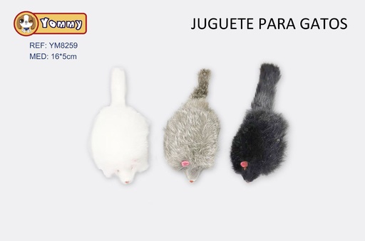 [YM8259] Juguete de ratón 16x5cm para mascotas