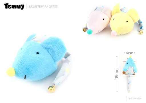 [YM8260] Juguete de tela en forma de ratón 19*4cm - Juguetes para gatos