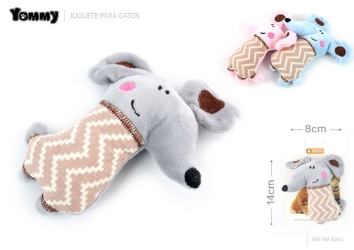 [YM8263] Juguete de ratón de tela 14x8 cm - Juguetes para mascotas