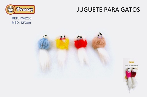 [YM8265] Juguete de ratón para mascotas 12x3cm gatos