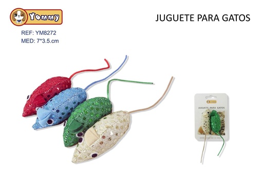 [YM8272] Juguete para gatos ratón 7x3.5cm para mascotas