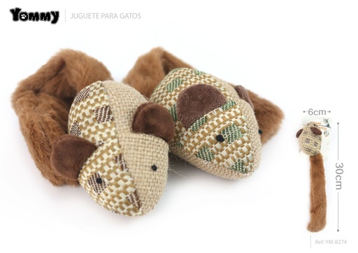 [YM8274] Juguete de peluche ratón 30*6 cm - Juguetes para gatos