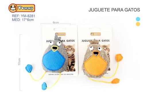 [YM8281] Juguete para gato pájaro 17*6cm para mascotas