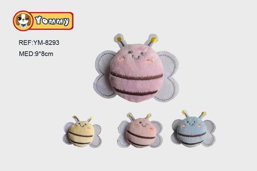 [YM8293] Juguete de peluche para mascotas en forma de abeja 9x8cm