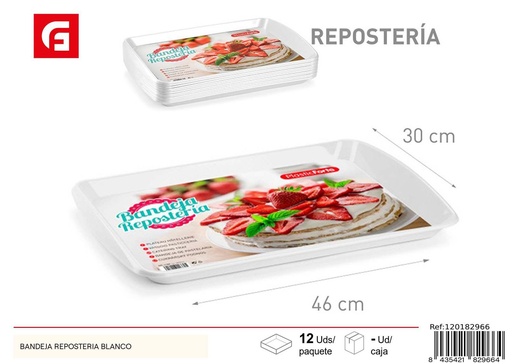 [120182966] Bandeja de repostería blanca - Accesorios de cocina