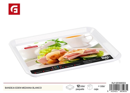 [120188503] Bandeja Eden mediana blanca - Artículos de cocina
