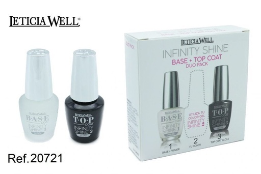 [8435433214267] Pack base+top coat Infinity Shine 12/u Leticia Well