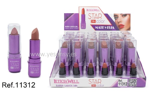 [8435433221968] Barra de labios 24H Star 11312 Leticia Well maquillaje