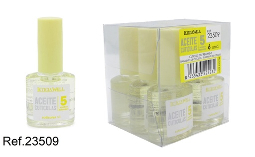 [8435433225232] Aceite de cutículas Leticia Well 6/u para uñas y manicura