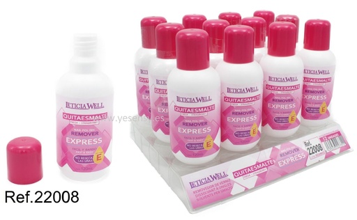 [8435433227311] Quitaesmalte express 120ml 12/u para eliminación de esmalte de uñas