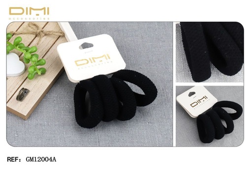 [8435452571471] Gomas negras 5 cm (24 unidades) - Accesorios para cabello