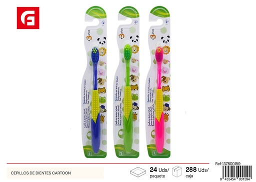 [137800159] Cepillos de dientes con dibujos animados - Productos de cuidado personal